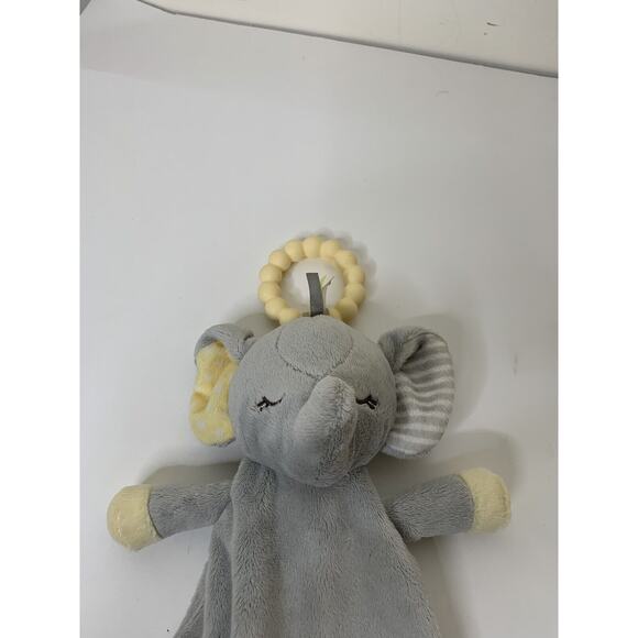 DOUGLAS BABY Plush Lovey Security Blanket Teether 10" Elephant Gray Grey - Picture 2 of 7